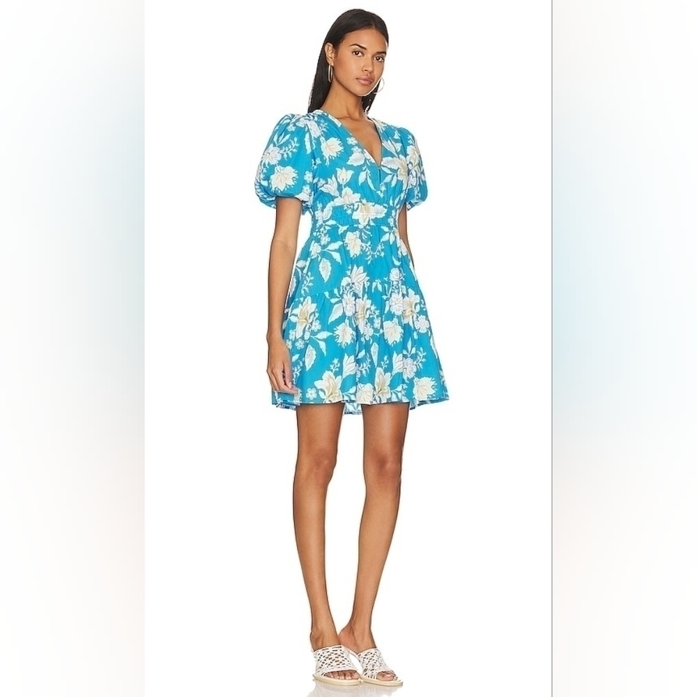 NWT MINKPINK Zinnia Mini Dress in Blue Multi - Picture 4 of 17